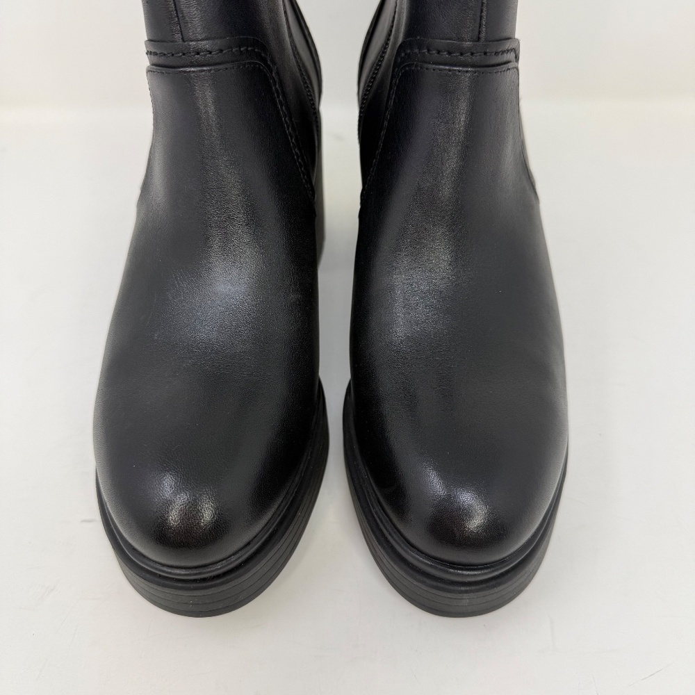New Cole Haan Paz Pull On Booties In Black Leather Sz 8 - Picture 7 of 13